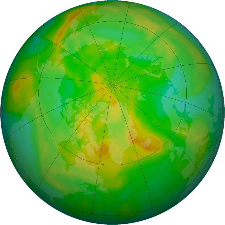 Arctic ozone map for 28 June 2013